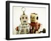 Two Robots in Love-davinci-Framed Art Print