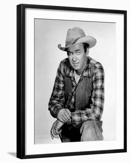 Two Rode Together, James Stewart, 1961-null-Framed Photo