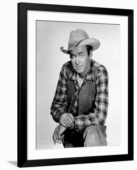 Two Rode Together, James Stewart, 1961-null-Framed Photo