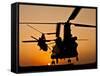 Two Royal Air Force CH-47 Chinooks Take Off from Headquarters in Afghanistan-Stocktrek Images-Framed Stretched Canvas