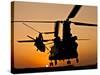 Two Royal Air Force CH-47 Chinooks Take Off from Headquarters in Afghanistan-Stocktrek Images-Stretched Canvas