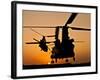 Two Royal Air Force CH-47 Chinooks Take Off from Headquarters in Afghanistan-Stocktrek Images-Framed Photographic Print