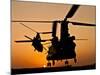 Two Royal Air Force CH-47 Chinooks Take Off from Headquarters in Afghanistan-Stocktrek Images-Mounted Photographic Print