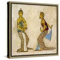 Two Royal Court Dancers Performing the Female Style of Javanese Dance-Tyra Kleen-Stretched Canvas