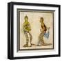 Two Royal Court Dancers Performing the Female Style of Javanese Dance-Tyra Kleen-Framed Art Print