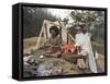 Two Sadhus Smoke Marijuana on the One Day of the Year When It is Legal, Pashupatinath, Nepal-Don Smith-Framed Stretched Canvas