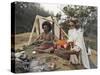 Two Sadhus Smoke Marijuana on the One Day of the Year When It is Legal, Pashupatinath, Nepal-Don Smith-Stretched Canvas