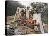 Two Sadhus Smoke Marijuana on the One Day of the Year When It is Legal, Pashupatinath, Nepal-Don Smith-Stretched Canvas