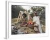 Two Sadhus Smoke Marijuana on the One Day of the Year When It is Legal, Pashupatinath, Nepal-Don Smith-Framed Photographic Print