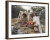 Two Sadhus Smoke Marijuana on the One Day of the Year When It is Legal, Pashupatinath, Nepal-Don Smith-Framed Photographic Print