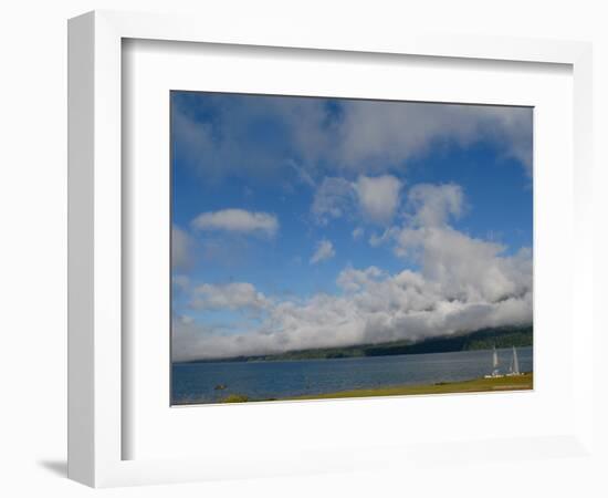 Two Sail Boats Wait on the Shore of Lake Quinault, Olympic National Park, Washington State-Aaron McCoy-Framed Photographic Print