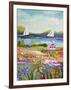 Two Sailboats and Cottage I-Karen Fields-Framed Art Print