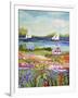 Two Sailboats and Cottage I-Karen Fields-Framed Art Print