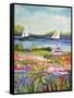 Two Sailboats and Cottage I-Karen Fields-Framed Stretched Canvas