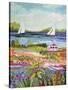 Two Sailboats and Cottage I-Karen Fields-Stretched Canvas