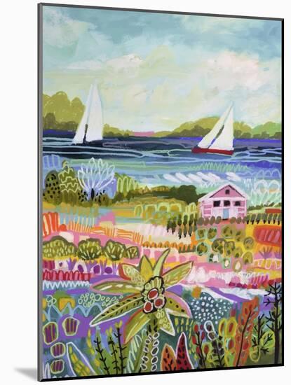 Two Sailboats and Cottage I-Karen Fields-Mounted Art Print