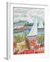 Two Sailboats and Cottage II-Karen Fields-Framed Art Print