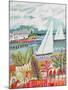 Two Sailboats and Cottage II-Karen Fields-Mounted Art Print