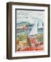 Two Sailboats and Cottage II-Karen Fields-Framed Art Print