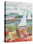 Two Sailboats and Cottage II-Karen Fields-Stretched Canvas