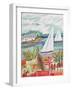 Two Sailboats and Cottage II-Karen Fields-Framed Art Print