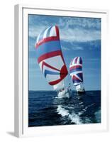 Two Sailing Boats, Puget Sound, Washington-Stuart Westmorland-Framed Premium Photographic Print