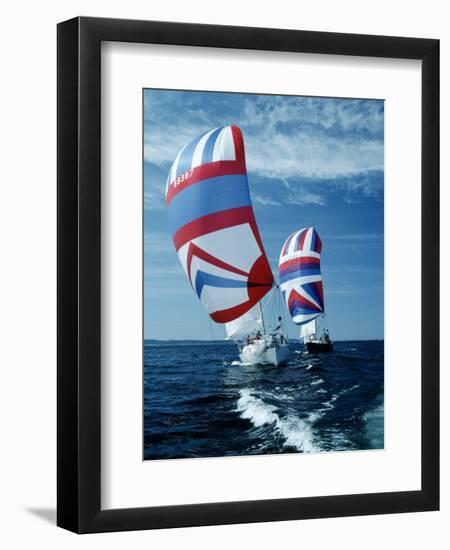 Two Sailing Boats, Puget Sound, Washington-Stuart Westmorland-Framed Premium Photographic Print