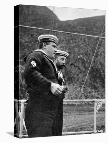 Two Sailors on the Royal Yacht Off the Coast of Norway, 1904-null-Stretched Canvas