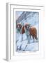 Two Saint Bernards-Louis Agassiz Fuertes-Framed Art Print