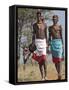 Two Samburu Warrior of Northern Kenya in All their Finery;-Nigel Pavitt-Framed Stretched Canvas