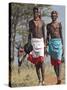 Two Samburu Warrior of Northern Kenya in All their Finery;-Nigel Pavitt-Stretched Canvas