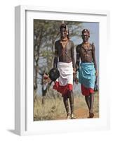 Two Samburu Warrior of Northern Kenya in All their Finery;-Nigel Pavitt-Framed Photographic Print