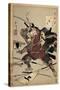 Two Samuraies Fighting-null-Stretched Canvas