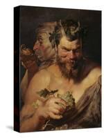 Two Satyrs, about 1615-Peter Paul Rubens-Stretched Canvas