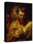 Two Satyrs-Peter Paul Rubens-Stretched Canvas