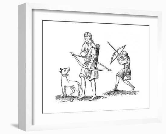 Two Saxon Archers, 8th Century-null-Framed Giclee Print