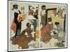 Two Scenes from the Series 'Loyal League' Depicting Everyday Life of an Edo Period Household-Kitagawa Utamaro-Mounted Giclee Print