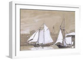 Two Schooners, 1880-Winslow Homer-Framed Giclee Print