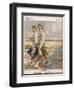 Two Scottish Soldiers in Walking-Out Dress at Oban-Raimund Germela-Framed Art Print
