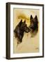 Two Scottish Terriers (Oil on Canvas)-Arthur Wardle-Framed Giclee Print