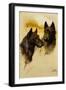 Two Scottish Terriers (Oil on Canvas)-Arthur Wardle-Framed Giclee Print