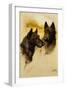 Two Scottish Terriers (Oil on Canvas)-Arthur Wardle-Framed Giclee Print