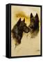 Two Scottish Terriers (Oil on Canvas)-Arthur Wardle-Framed Stretched Canvas