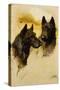 Two Scottish Terriers (Oil on Canvas)-Arthur Wardle-Stretched Canvas