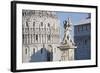 Two Sculptures of Angels Between Duomo Santa Maria Assunta and Battistero (Baptistery)-Markus Lange-Framed Photographic Print