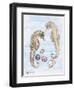 Two Sea Horses, with Shells, 2000-Joan Thewsey-Framed Premium Giclee Print