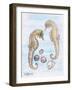 Two Sea Horses, with Shells, 2000-Joan Thewsey-Framed Giclee Print