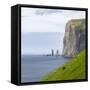 Two sea stacks, Eidi. Denmark, Faroe Islands-Martin Zwick-Framed Stretched Canvas