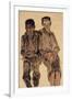 Two Seated Boys-Egon Schiele-Framed Giclee Print