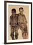 Two Seated Boys-Egon Schiele-Framed Giclee Print
